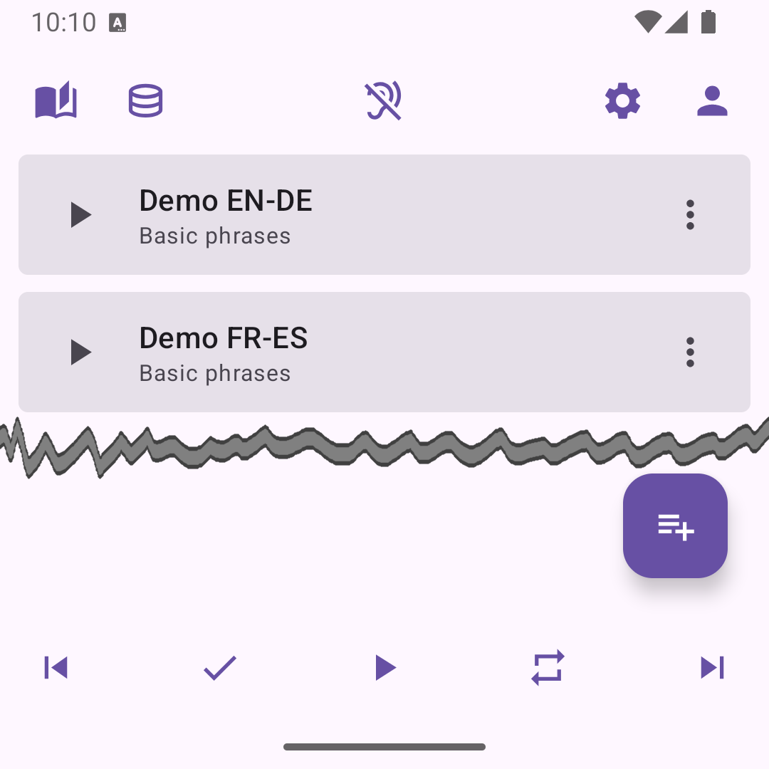 Main screen overview